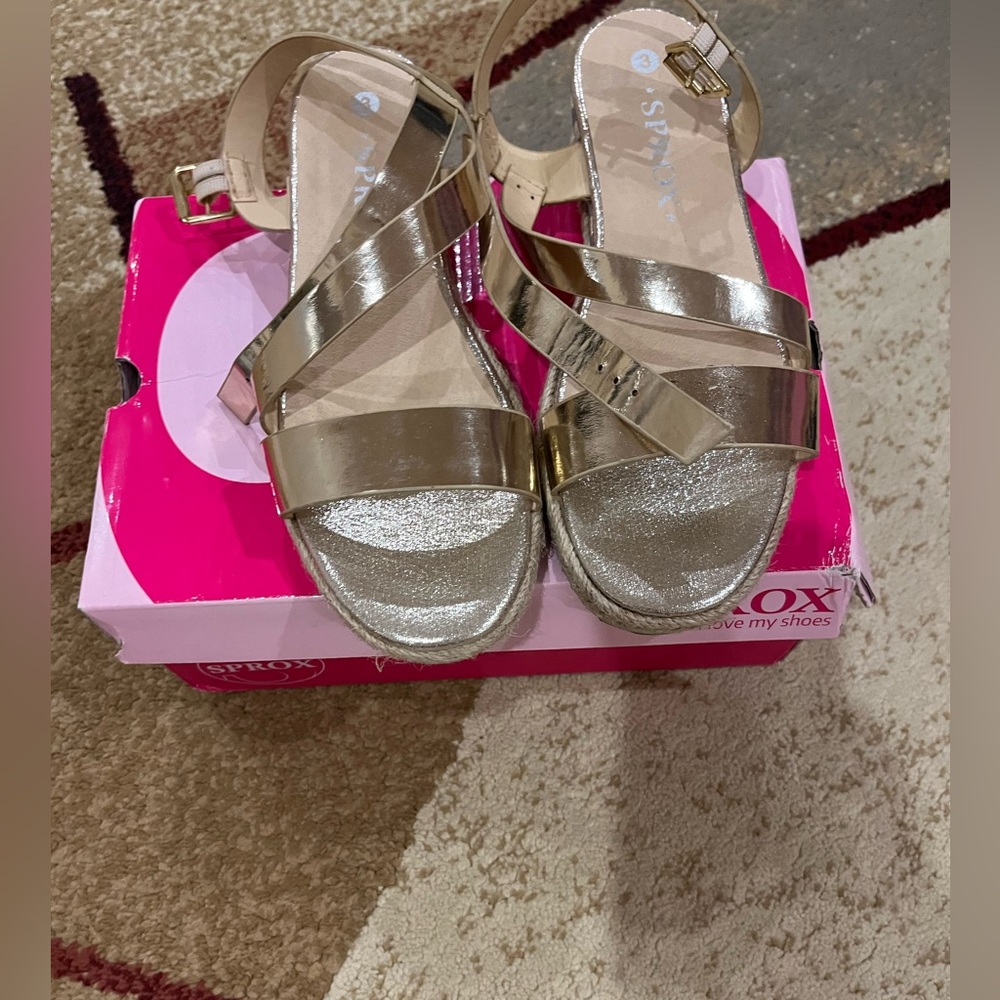 SPROX GOLD SANDALS - Picture 3 of 3